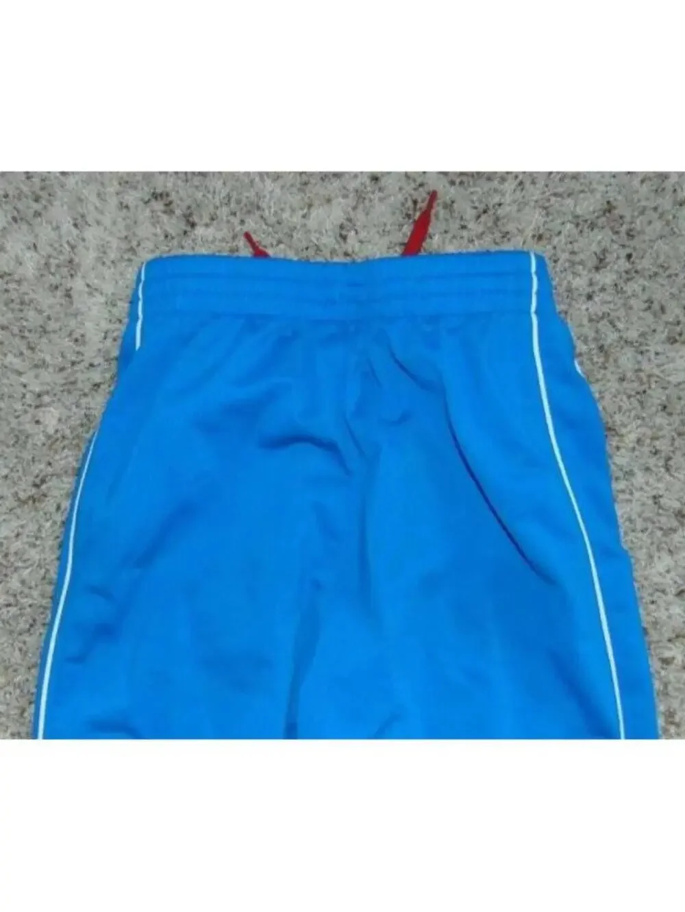 Nike Athletic Pants Boys L Blue White Side Stripes Track Sweatpants